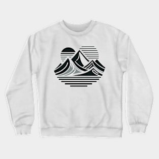 Minimalist Mountain - Abstract Horizon Crewneck Sweatshirt